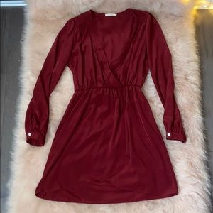 Port wine mini dress